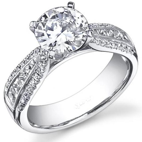 925 Silver Jewelry Engagement Ring with Clear White Cubic Zircon