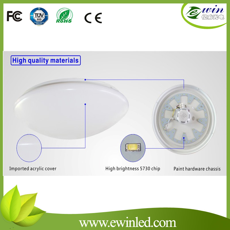 SAA Ce RoHS 12W 16W 20W/30W/50W IP54 LED Microwave Sensor Flush Mount Ceiling Lights