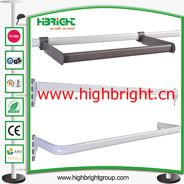 Steel Tube Metal Hanging Bar Steel Bar Holder for Shelves