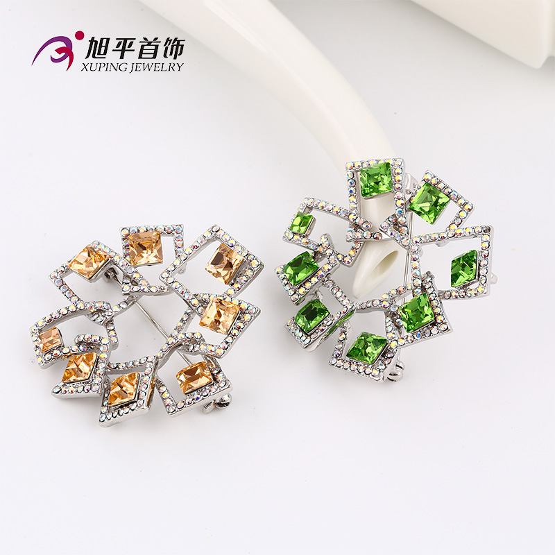 X0421002 - Xuping Fashion Luxury Rhodium CZ Crystals From Swarovski Jewelry Element Brooch