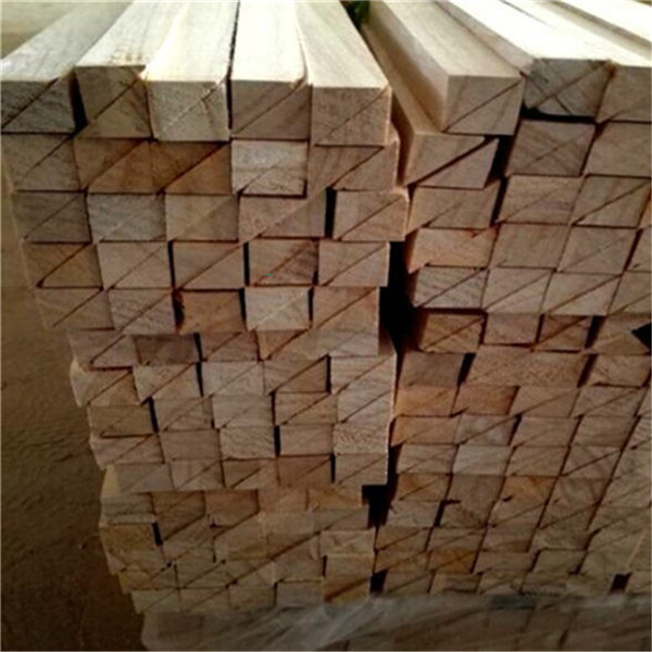 Natural Color Paulownia Triangle Chamfer Solid Strip