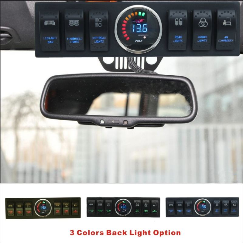 6 Switch Electronic Relay System Module Pod/Panel Power up to 6 Accessories and LED off Road Light Bars Fit for 2009-2016 Jeep Wrangler Jk Jku -Wiring Harness