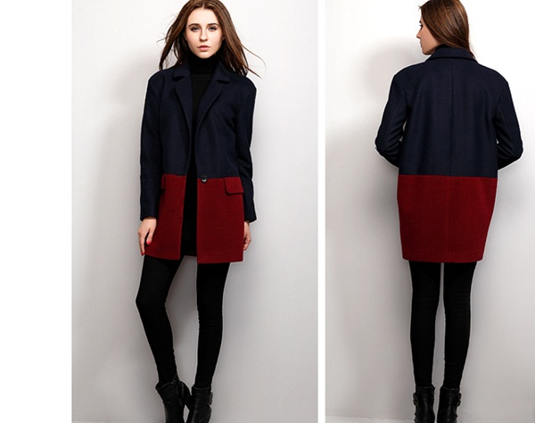 Chic Women's Winter Single Breasted Ladies Overcoat