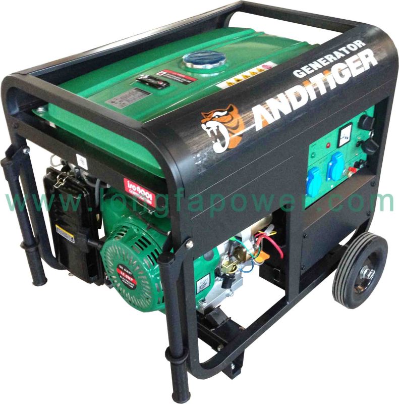 6.5/ 7.0kVA Electric Power Portable Prtrol Generator with Handle and Wheels