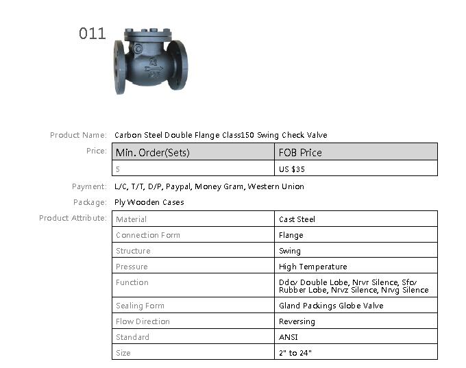 ANSI Flang Cast Iron Check Valve