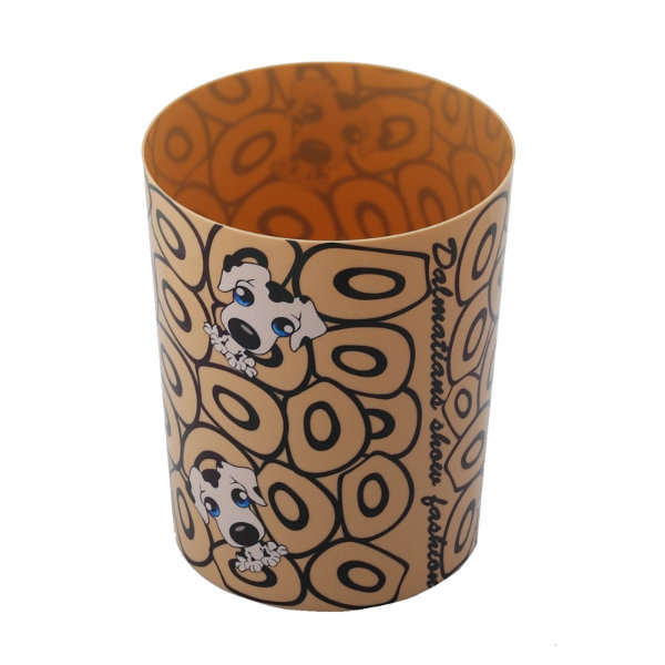 Brown Fashion Printed Waste Garbage Bin