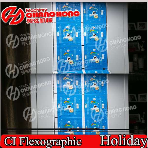 Double Winder Flexo Printing Machine/Six Color Plastic Film Flexographic Printing Machine