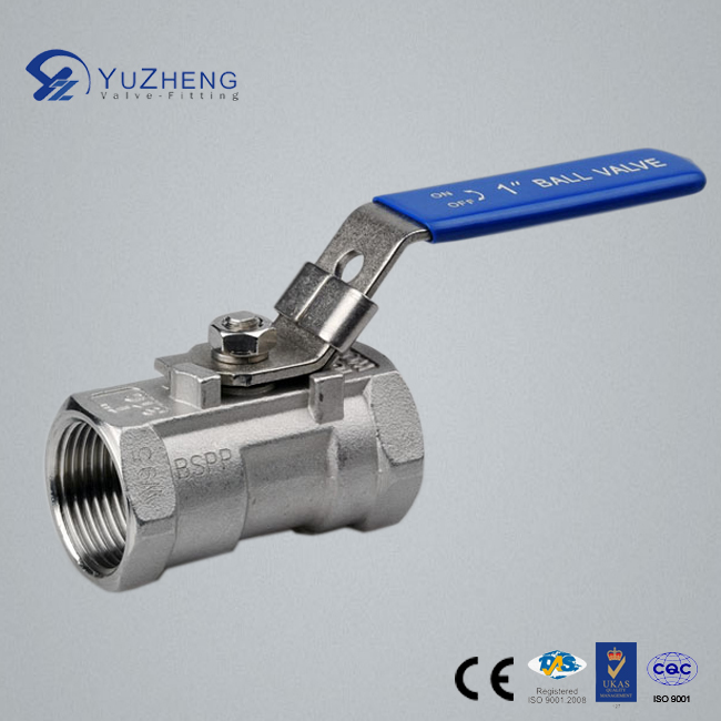 Stainless Steel 1PC Ball Valve with Lock NPT, BSPP. BSPT