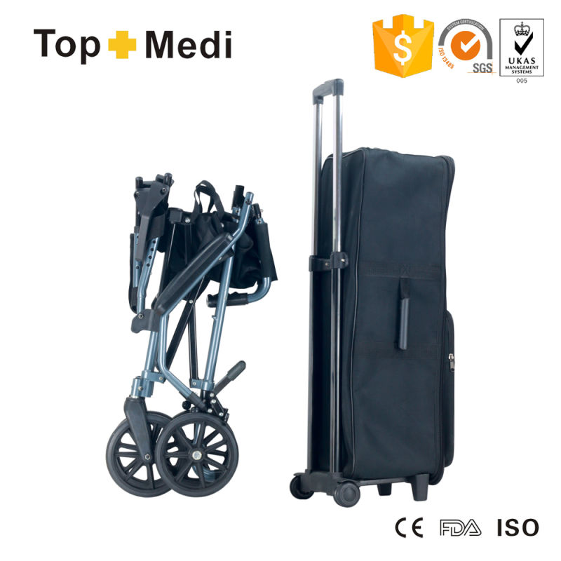 Aluminum Folding Lightweight Portable Travel Wheelchair with Carry Bag