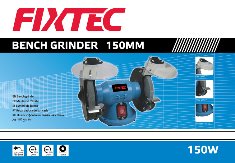 Fixtec 150W 150mm Mini Electric Bench Grinder