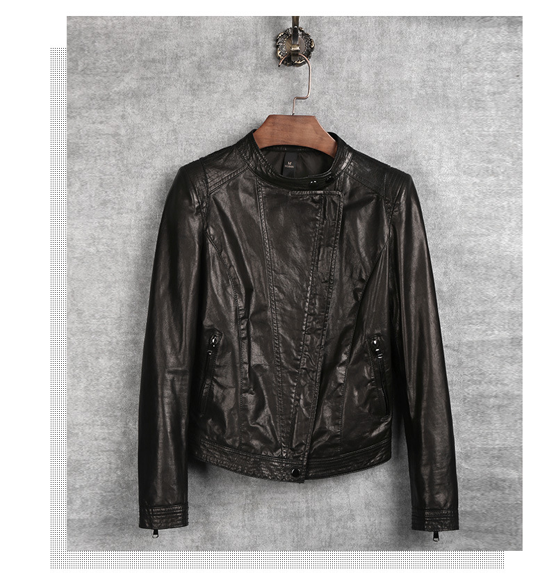 New Women's Genuine Sheep Leather Jacket