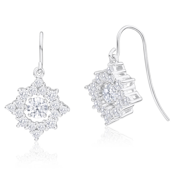 Fashion Dancing Diamond Jewelry 925 Silver Stud Earring Wholesales