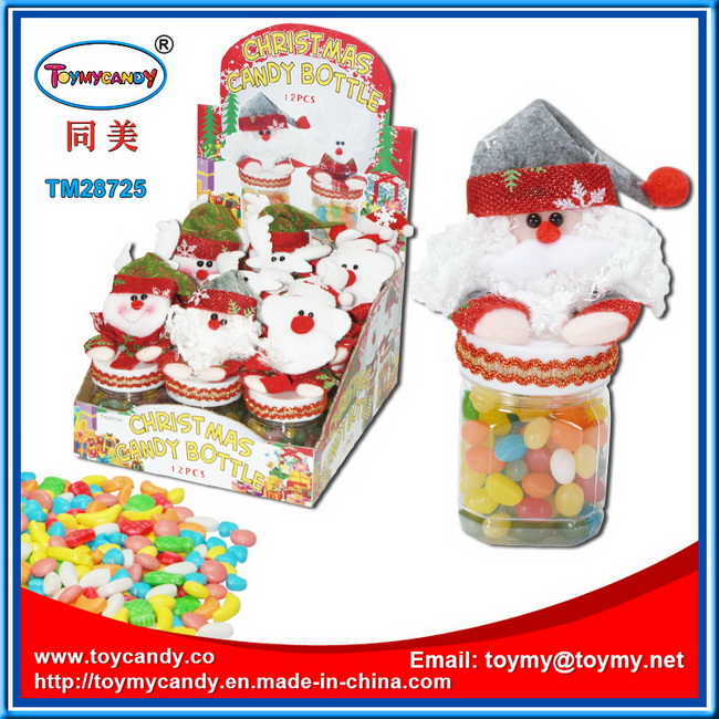 Christmas Container Candy Bottle with Fruit Candy