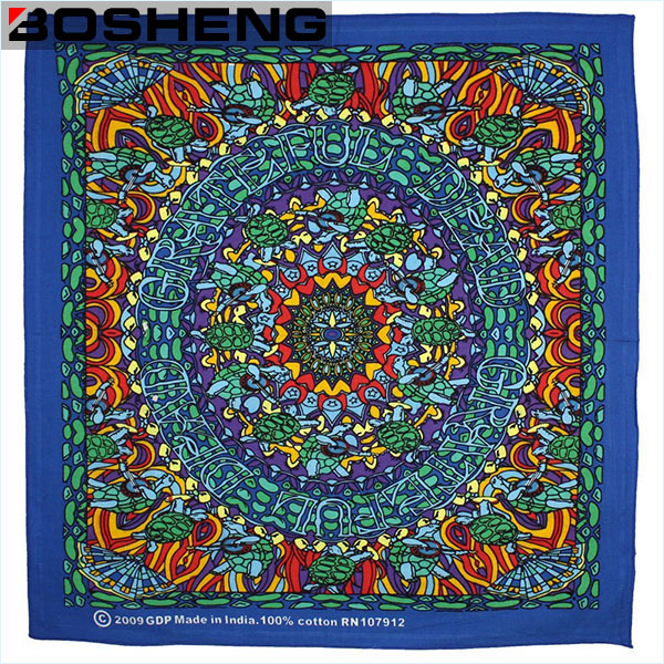 Fashionable Mixed Patterns and Colors Square Head Scarf