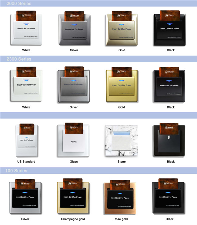 Hotel Room Card Key Power Switch Energy Saver RFID Card Switch Plastic Frame (SK-ES2000M1)