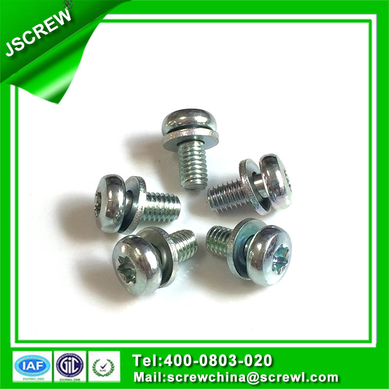 Steel Zinc Plated Pan Head Sem Screws for Machinery