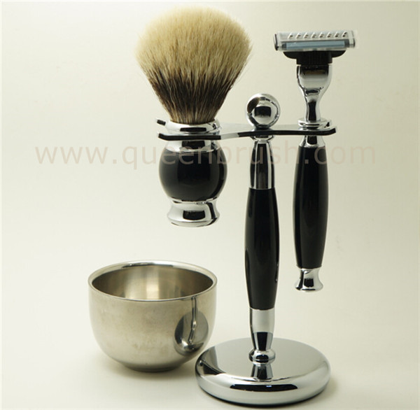 Best Badger Hair Silicone Handle Shaving Brush Kit Best Choice for Private Label