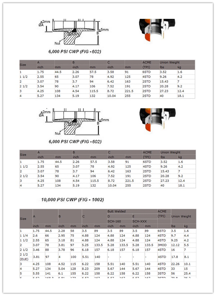 Hammer Union of Rotary Drilling Hose