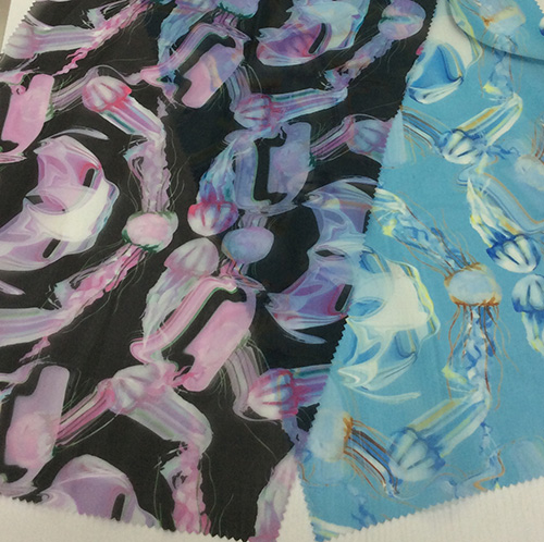 Polyester Digital Printed Organza for Garment and Decoration