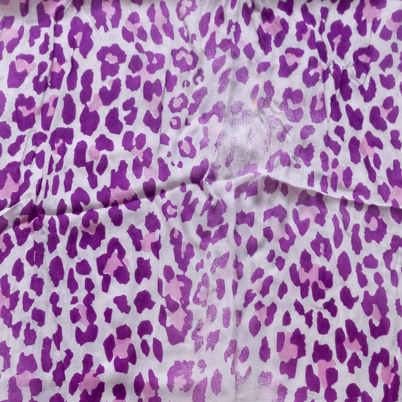 100% Rayon Leopard Print Scarf