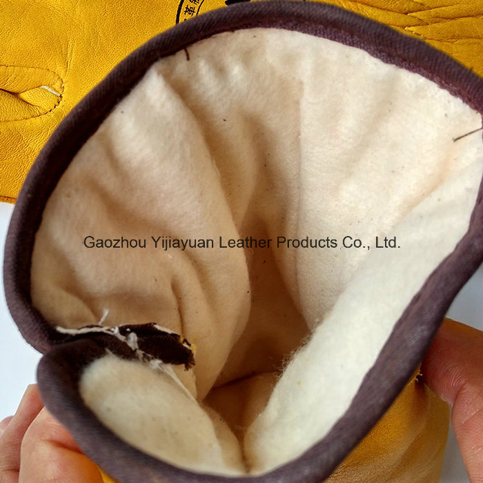 Cow Leather Winter Warm Driving Gloves with Thinsulate Full Lining