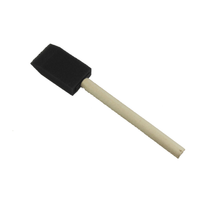 Foam Brush Sponge Wooden Handle Paint Brush