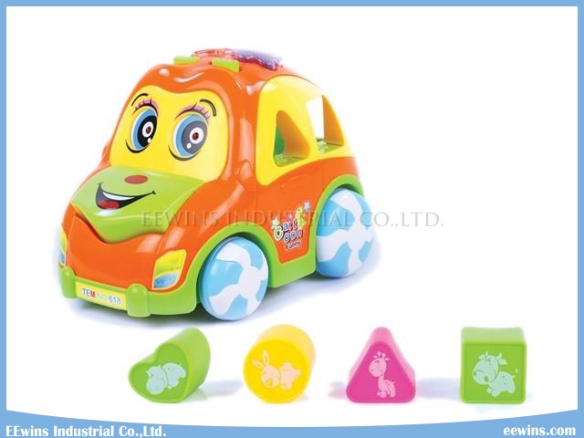 Electric Car Educational Toys with Music and Education Blocks Toys