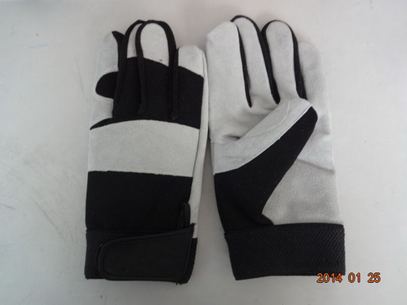 Glove-Mechanic Glove-Leather Glove-Leather Working Glove-Hand Protected-Cow Leather Glove