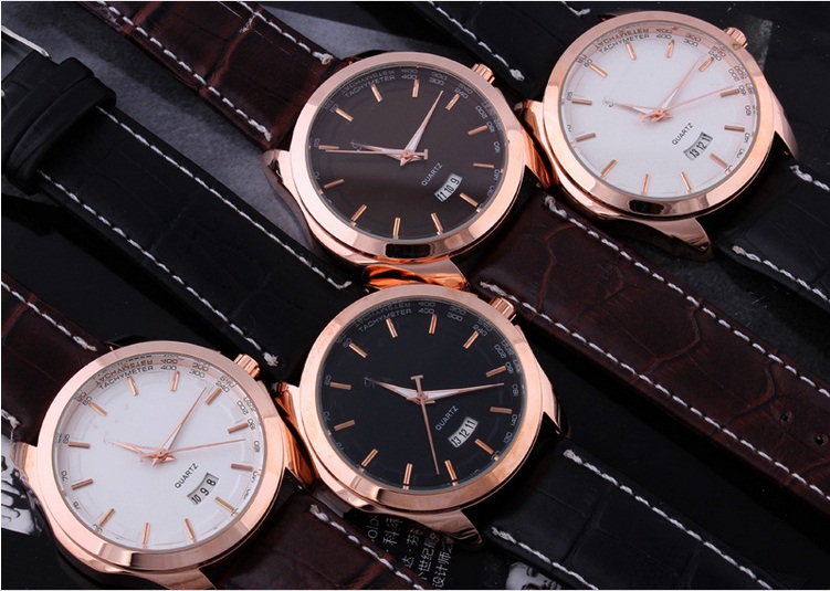 Customised Leather Strap Fashion Men Design Watch