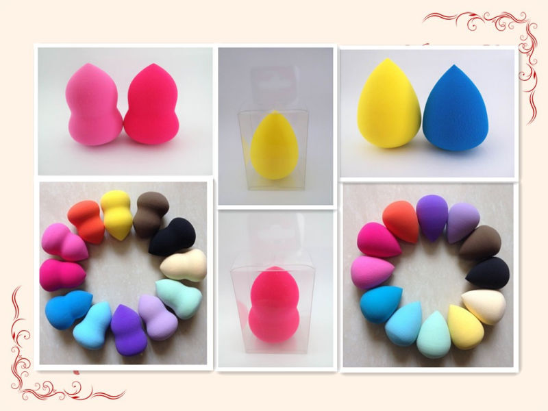 Cosmetic Sponge, Makeup Sponge, Face Use Sponge Powder Cosmetic Puff Wholesale Calabash Shape Multi Color Powder Puff, Non-Latex Sponge, Hydrophilic Sponge