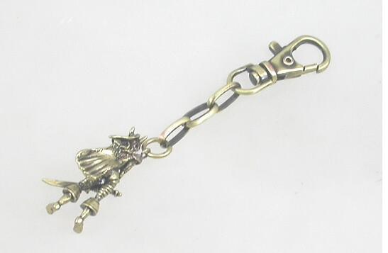 Brass-Made Metal Human Warrior Designs Keychain