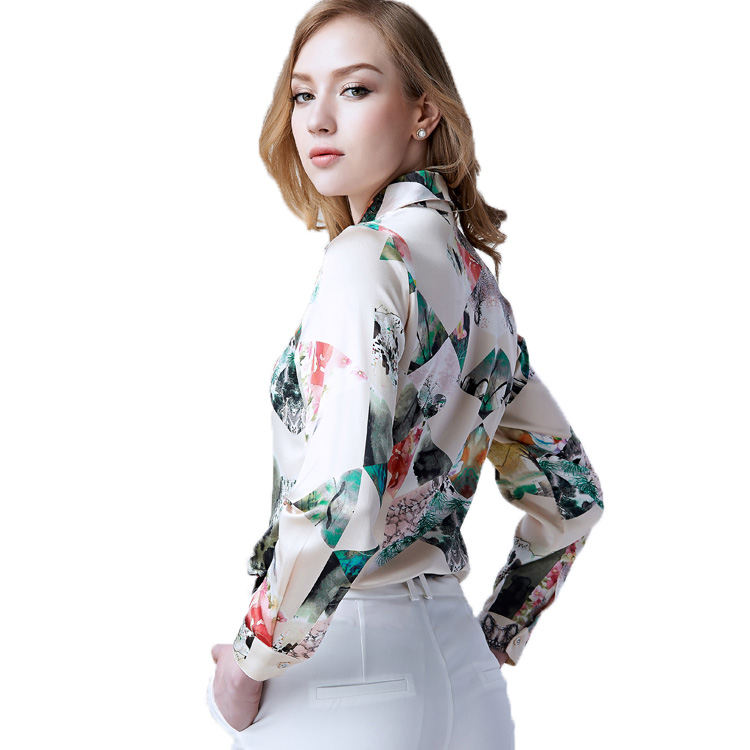 Summer New Fashion Women Chiffon Printing Shirt/Blouse