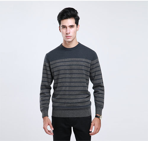 Yak Wool/Cashmere Round Neck Pullover Long Sleeve Sweater