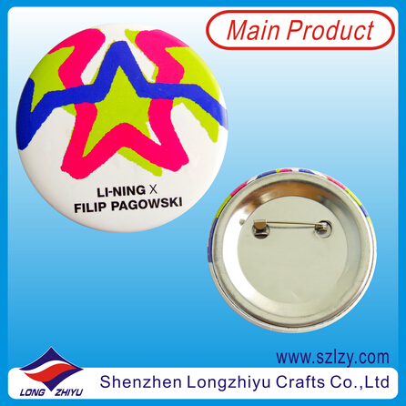 Smile Face Button Pins Tinplate Badge with Custom Design Available