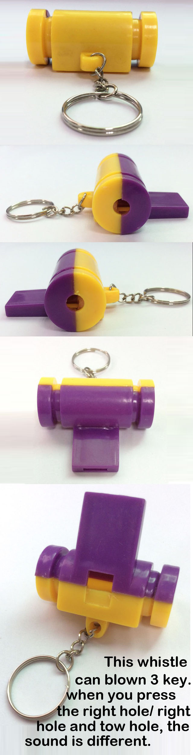 Promotation Kids Toy Colorful Plastic Whistle with Key Ring (10224290)