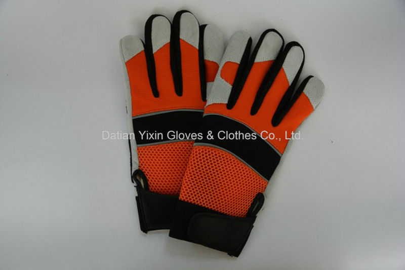 Mechanic Glove- Silicon Glove- Safety Glove-Labor Glove-Work Glove-Leather Glove