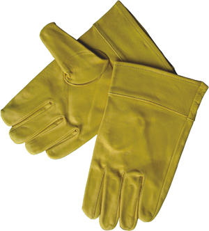 Golden Color Cow Grain Leather Work Glove