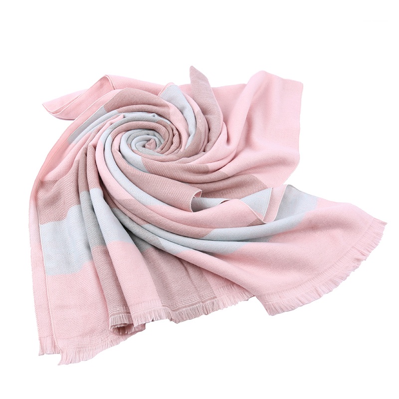 Women Cashmere Pashmina Plain Jacquard Fashion Scarf