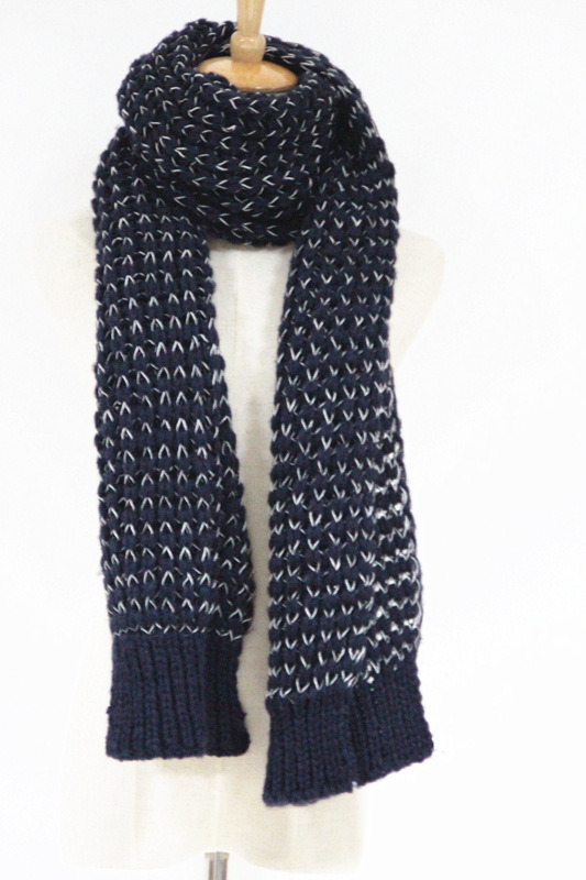 Womens Unisex Neck Warmer Fancy Thick Winter Yarn Mixed Knitted Scarf (SK153)