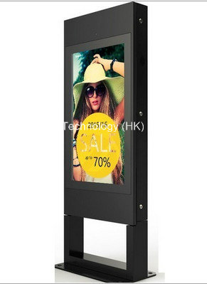 42inch LCD Advertising Player Double Sides Outdoor Floor Standing LCD Billboard IP65