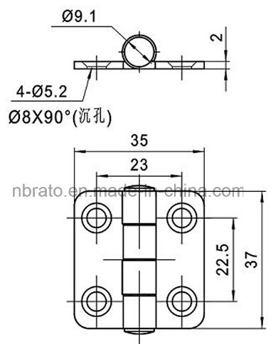 Corrosion-Resistant Stainless Steel Surface-Mount Resistance Hinge