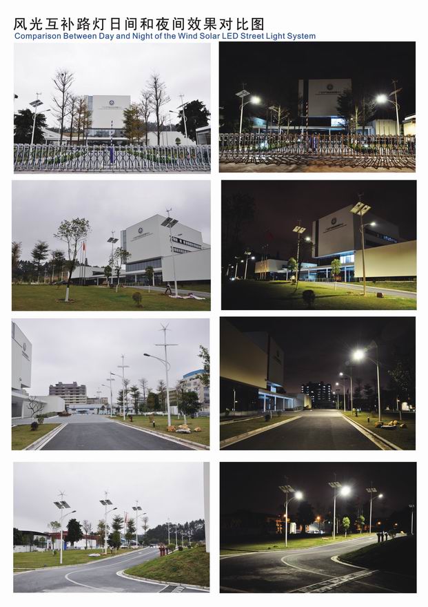 Wind Solar Hybrid Power Supply Street Light System / (LED Lighting)