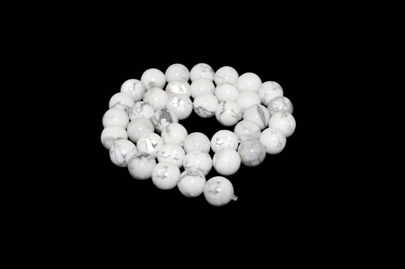 Size 4 6 8 10 12 14mme Turquoise Gemstone Loose Beads Round White Natural Turquoise