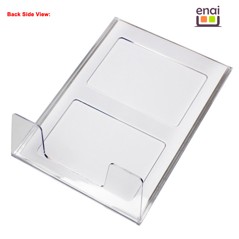 A4 Vertical High Class Plastic Card Sign Holder Stand with Customizing Logo