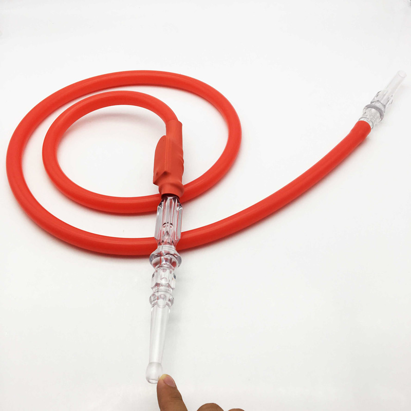 Newest 1.8m Red LED Flashlight Silicone Hookah Shisha Hose (ES-HH-015-2)