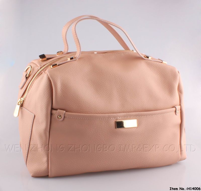 New Lady Fashion Leather Handbags with Zipper SGS