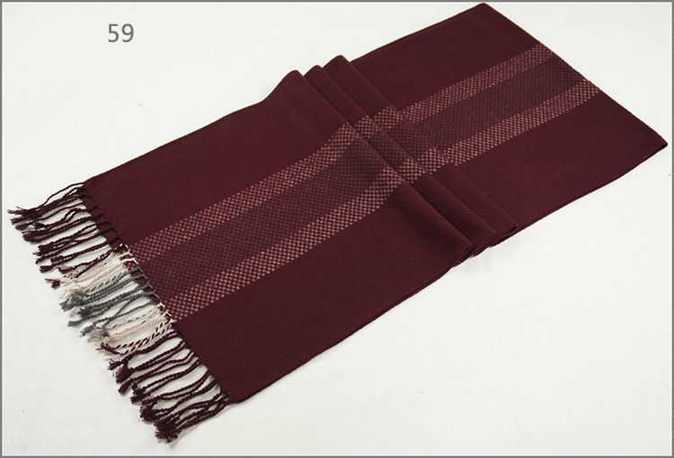 Men's Womens Unisex Reversible Cashmere Feel Winter Warm Thick Knitted Woven Scarf (SP822)