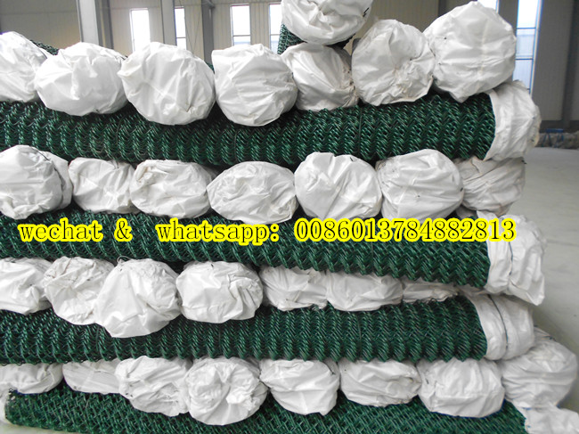 Green Color Chain Link Wire Mesh Fence