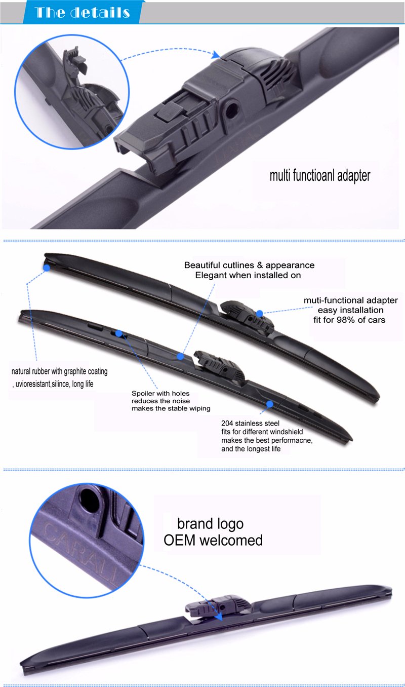 Exact Fit 5 in One Adaptor High Quality Hybrid Wiper Blade