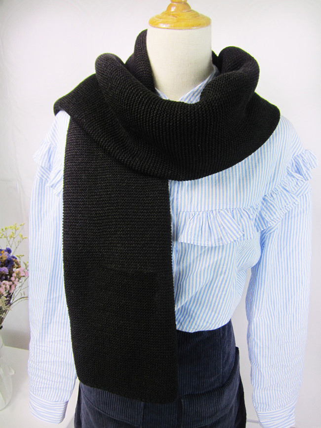 Womens Mens Unisex Multiple Style Neck Warmer Thick Cashmere Feel Winter Knitted Scarf (SK130)